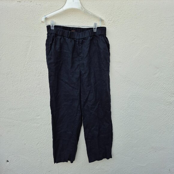 Quince Linen Pull On Pants Black Size S Capsule Minimalist Lagenlook Comfort - Picture 1 of 15